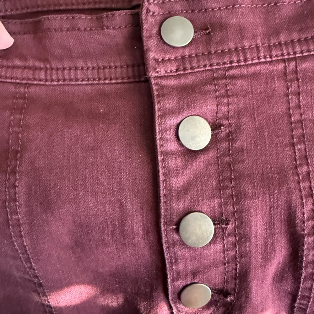 LOFT Maroon Button-Front Jeans Size 6T - Picture 5 of 9